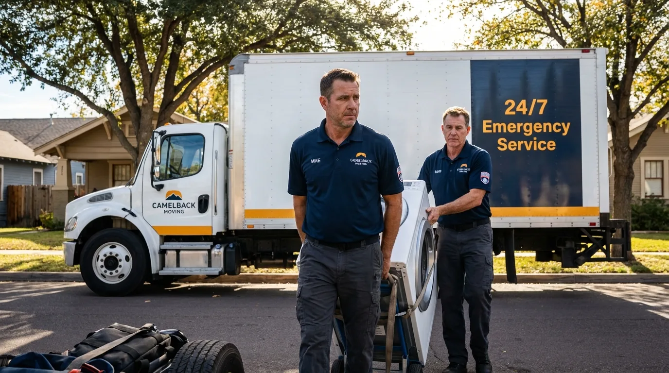 CamelBack Moving crew loading furniture in Vidor, TX